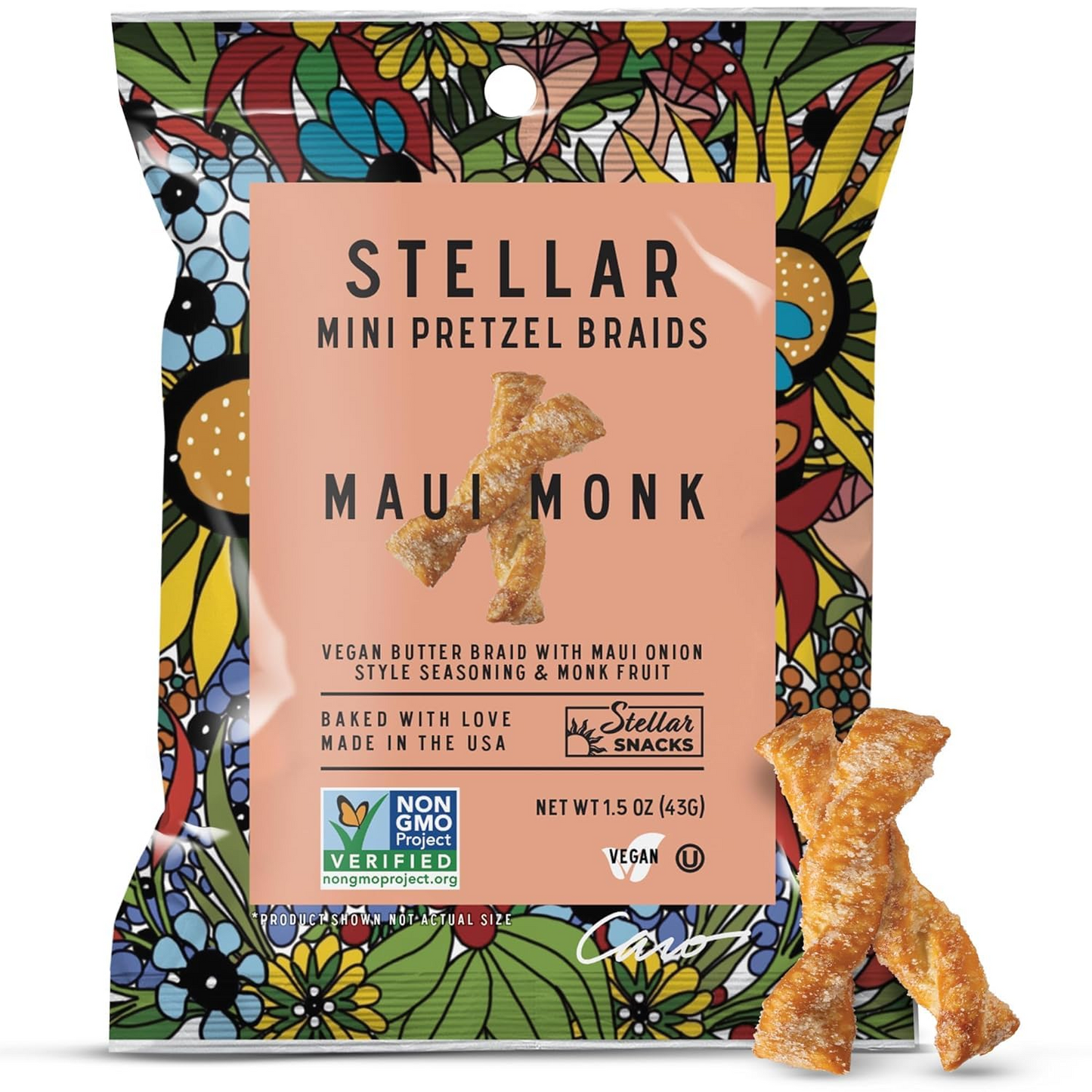Maui Monk Mini Pretzel Braids (1.5 oz, 24-Pack)