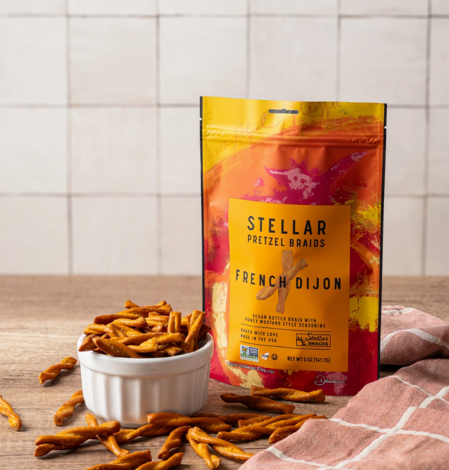 Stellar Pretzel Braids- French Dijon- 5oz (PACK OF 3)